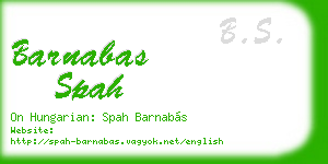 barnabas spah business card